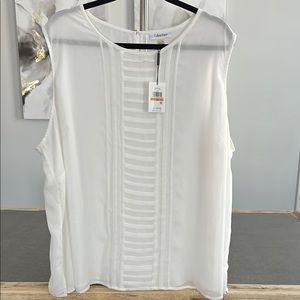 Calvin Klein Blouse with Textured Front